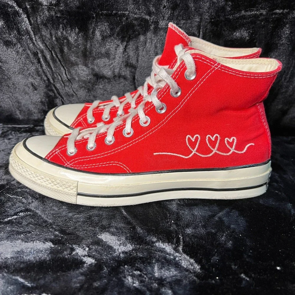 Converse Chuck 70 High 171117C Unisex M7.5/W9.5 Shoe Red Valentine's Day Sneaker - Picture 1 of 6